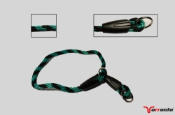 Pletený lanový obojek Torronto Zeleno Černý 10mm  