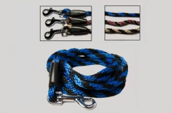 Vodítko lano pletené 12mm modro černé 180cm přepínací