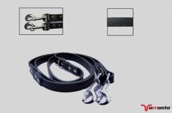 Vodítko kožené Torronto přepínací šíře 14mm černé 180cm