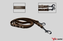Vodítko kožené Torronto přepínací šíře 20mm hnědé 180cm