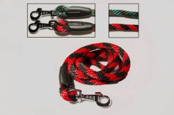 Vodítko lano pletené 12mm červeno černé 100cm